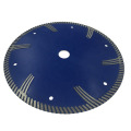 Hot Press turbo diamond cutting saw blade for granite , concrete